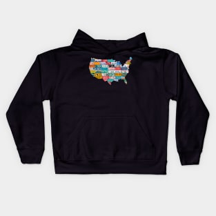 State Plates USA Kids Hoodie